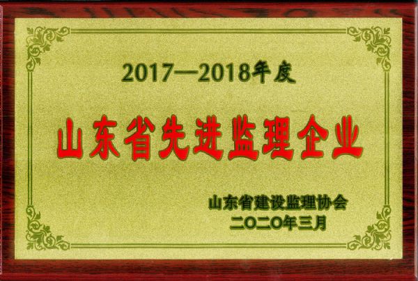 山东省先进监理企业